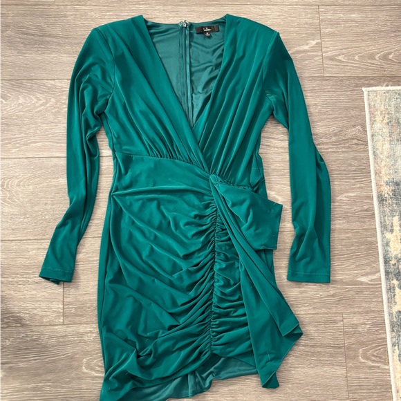 Lulus Dresses & Skirts - Lulu's Emerald Zip-Up Dress